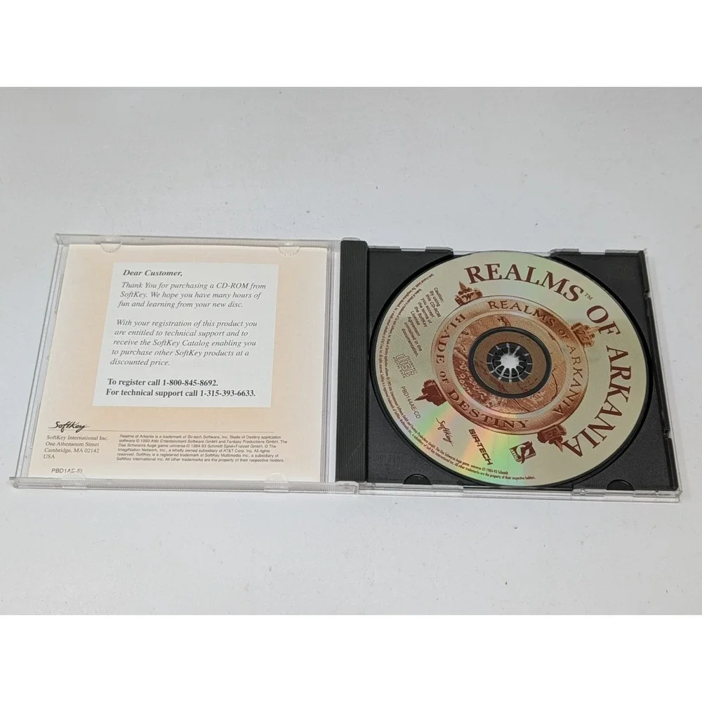 Realms of Arkania Blade of Destiny CD Rom SirTech Fantasy Adventure Game